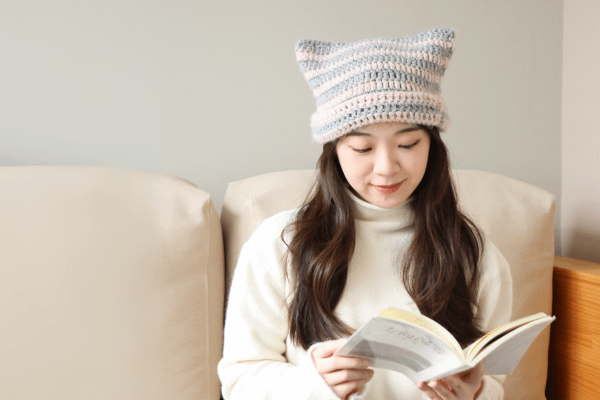 isk-012 條紋貓耳毛線帽|超值影音材料包