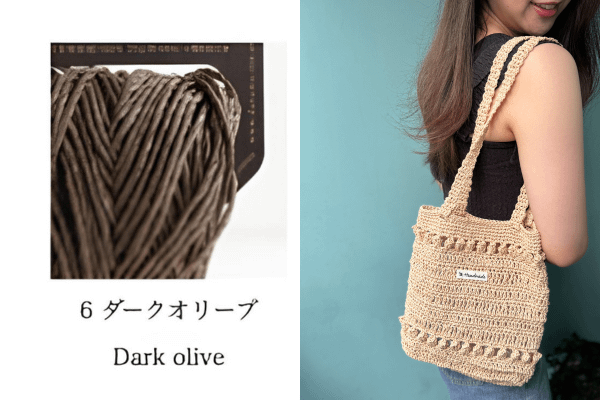 isk-031 陽光假期手織包｜超值影音材料包 - 超優惠❗線上課程＋編織材料包（6.Dark Olive）