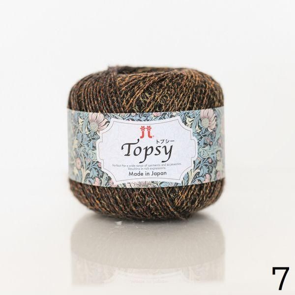 isk-013 春日川三角披肩｜超值影音材料包 - 07 褐色繁縷 Pimpernel｜線上課程＋編織材料包