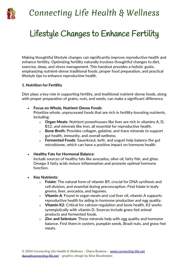 Lifestyle Changes to Enhance Fertility