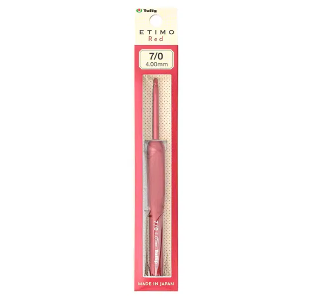 日本廣島TULIP-ETIMO Red 紅色鉤針 7/0 號 (4.00mm) 單支