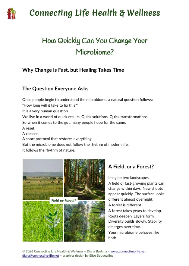 How quickly can you change your microbiome