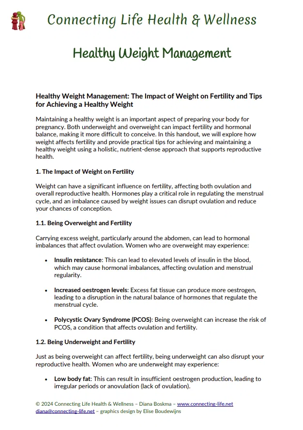 Healthy Weight Management