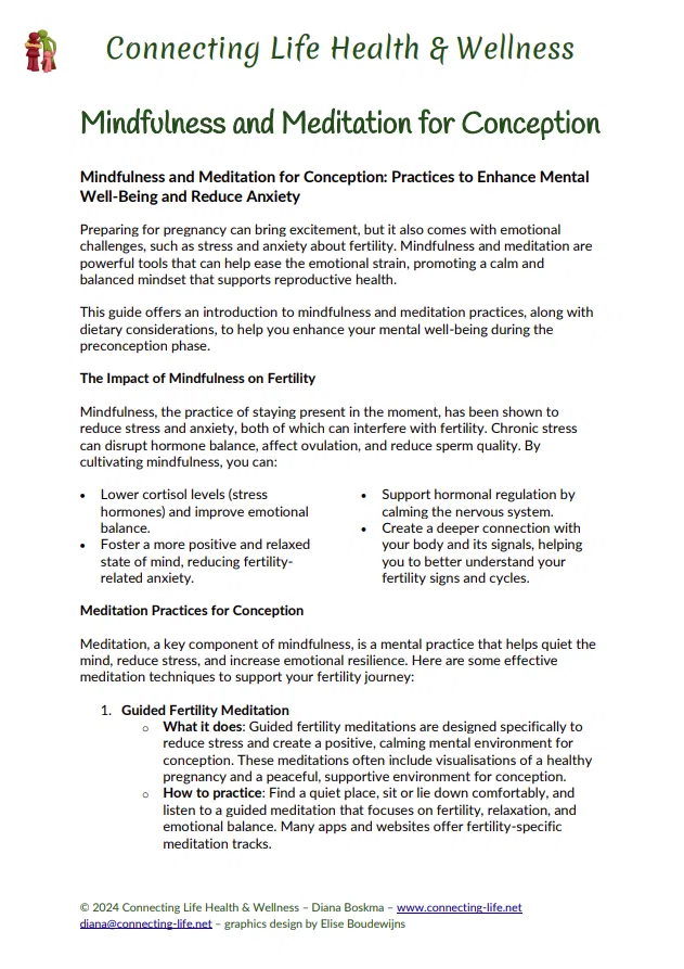 Mindfulness and Meditation for Conception