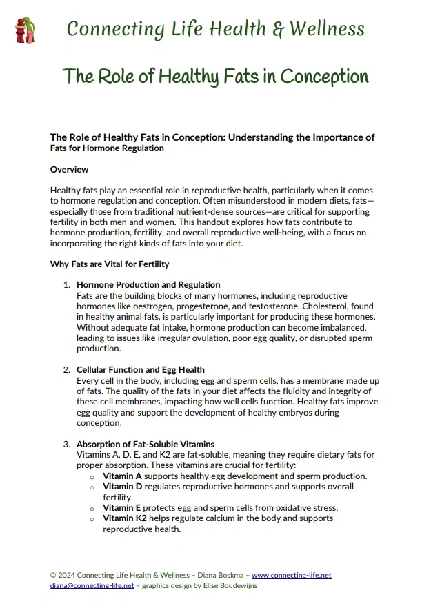 The Role of Healthy Fats in Conception