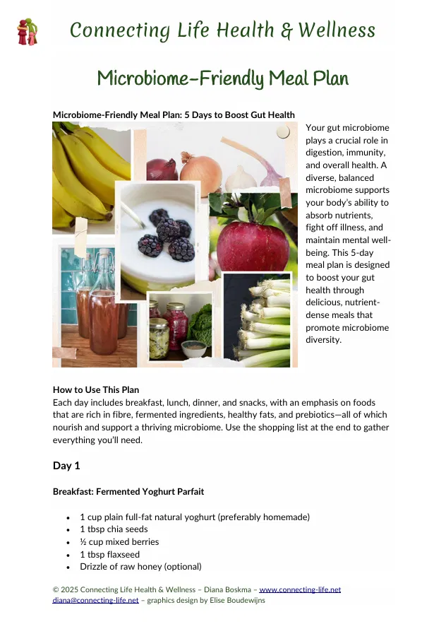 Microbiome-Friendly Meal Plan
