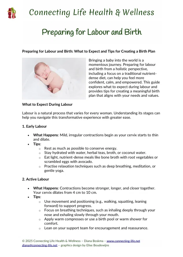 Preparing for Labour and Birth