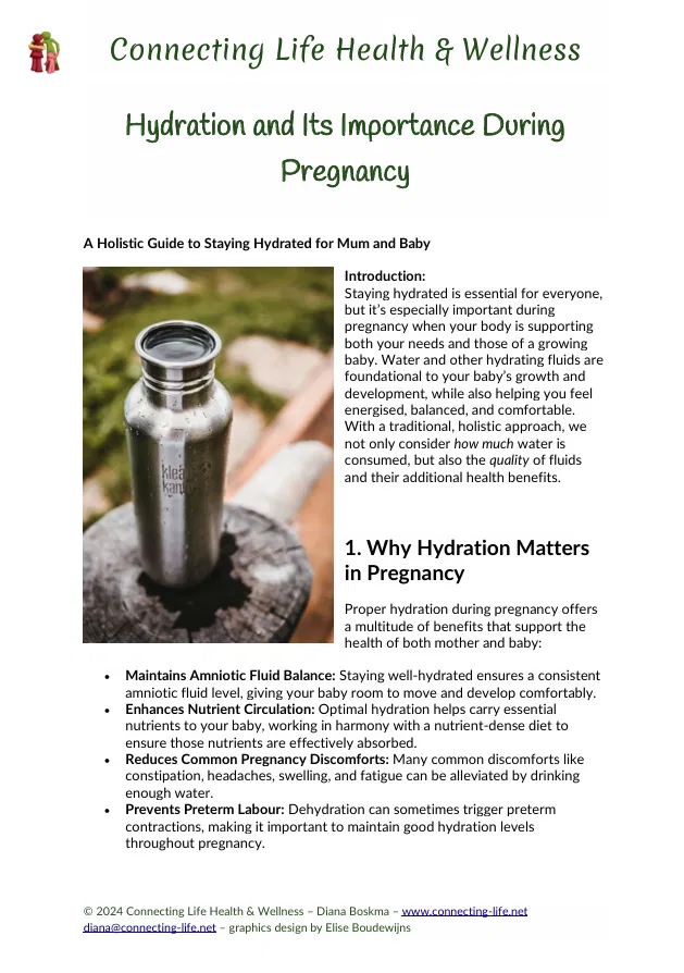 Hydration and Its Importance During  Pregnancy 