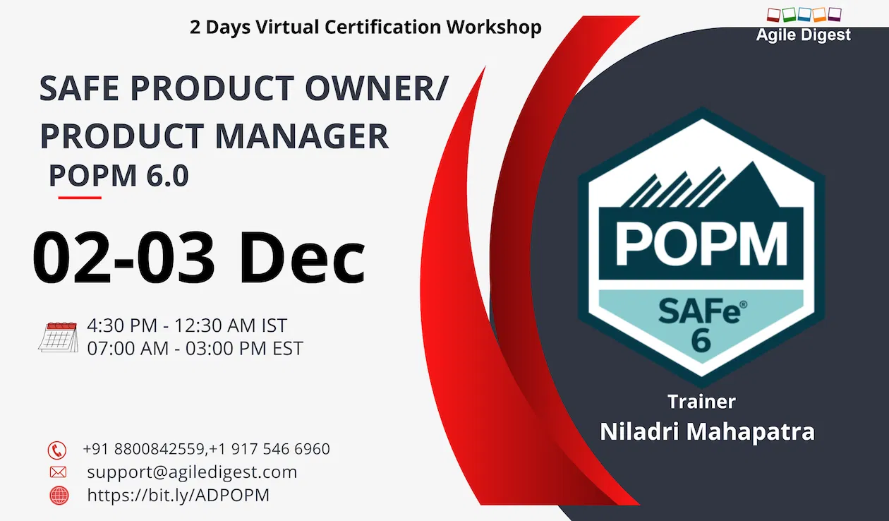 SAFE PRODUCT OWNER/PRODUCT MANAGER (POPM) 02-03 Dec