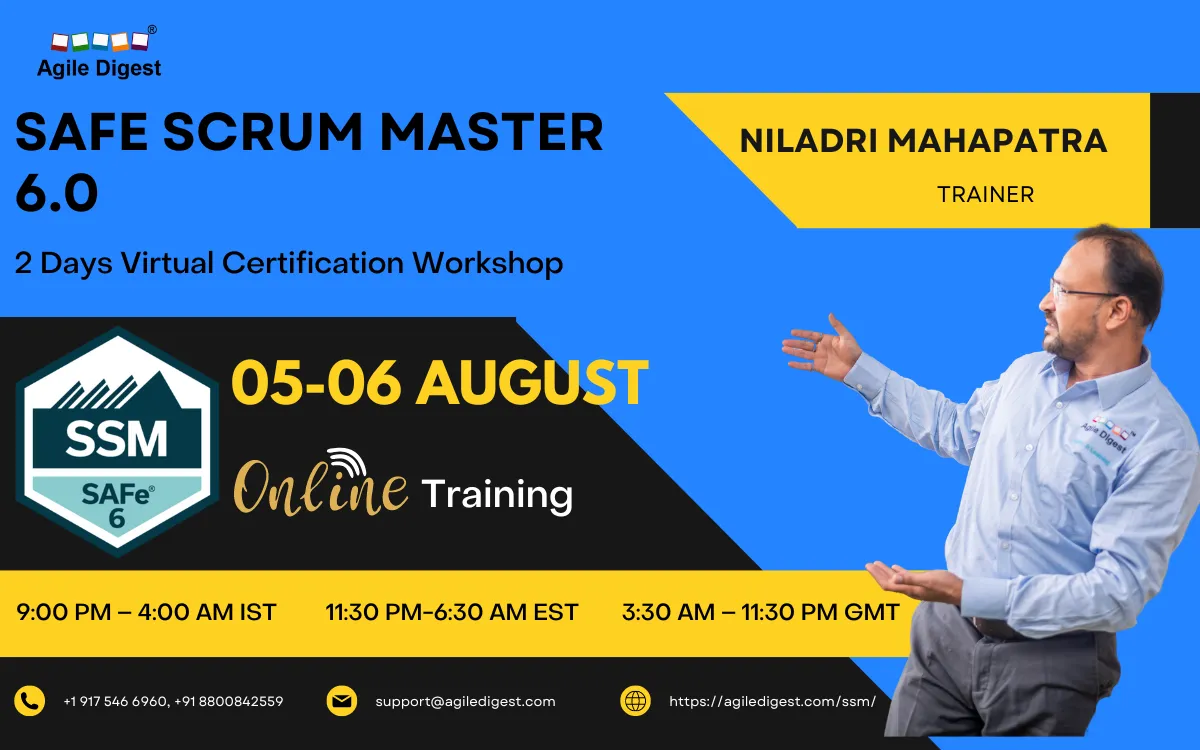 SAFE SCRUM MASTER (SSM) 6.0 (05-06 August)