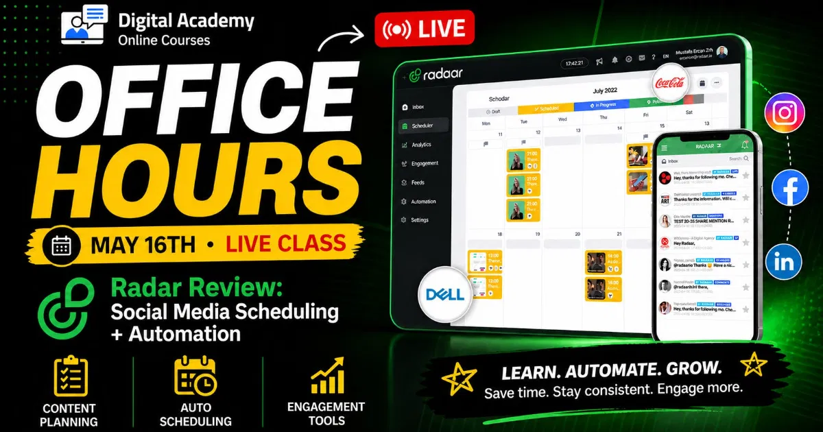 RADAAR Office Hours: Social Media Without the Stress