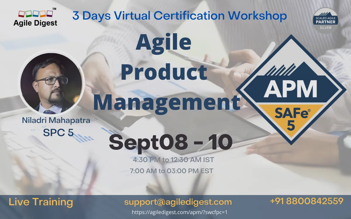 SAFE AGILE PRODUCT MANAGEMENT 6.0 (APM) - 08-10 Sept