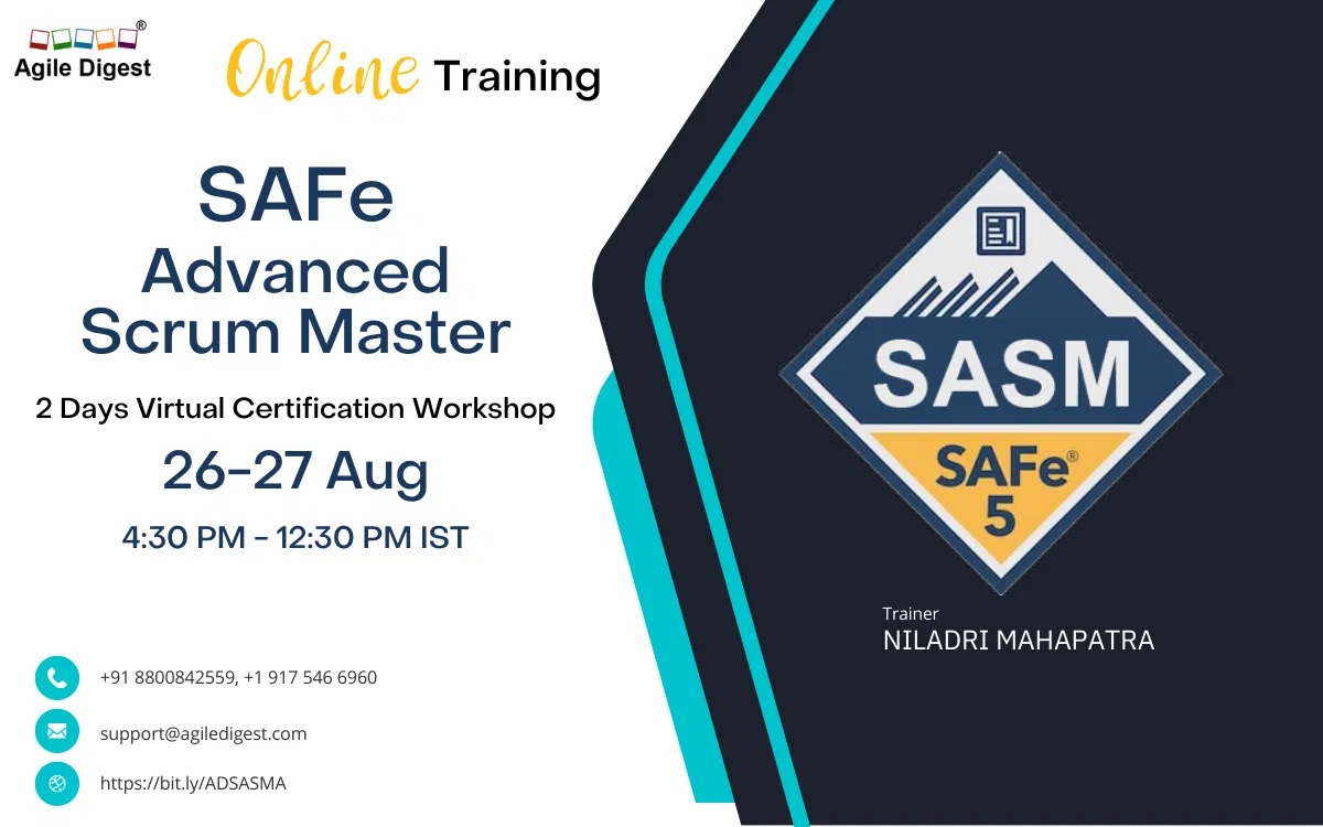 SAFE ADVANCED SCRUM MASTER 26-27 Aug 2023 