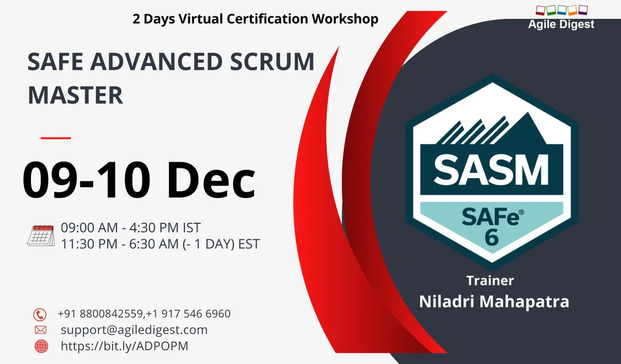 SAFE ADVANCED SCRUM MASTER 09-10 December 2023 