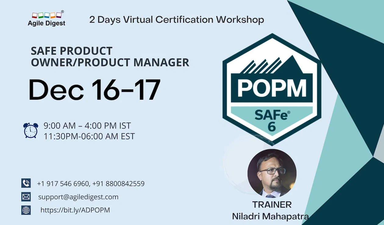 SAFE PRODUCT OWNER/PRODUCT MANAGER (POPM) 6.0 - 16-17 Dec