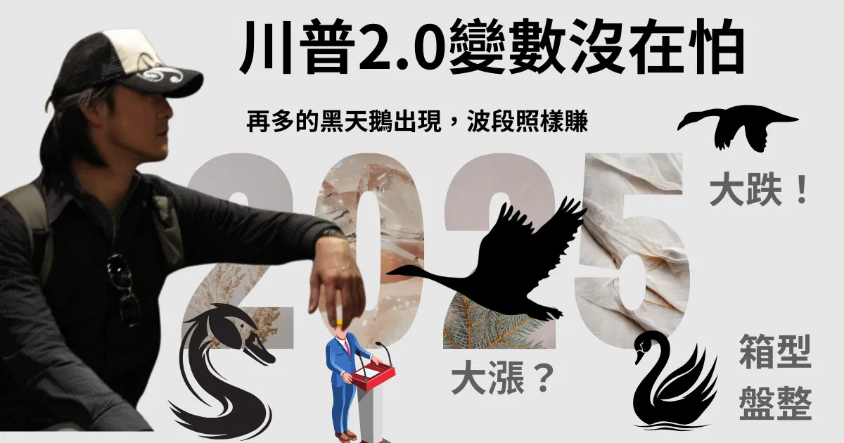 川普2.0變數沒在怕⋯⋯再多黑天鵝變數出現，波段照樣賺！