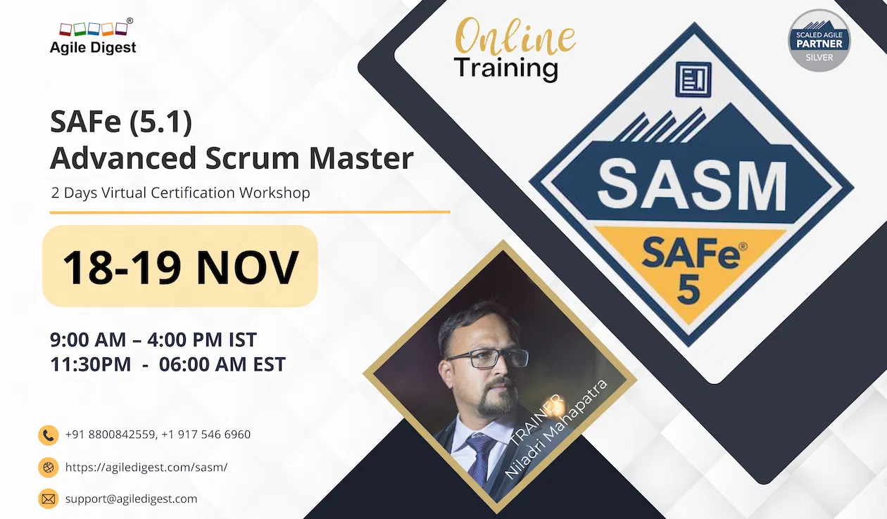 SAFE ADVANCED SCRUM MASTER 18-19 November 2023 