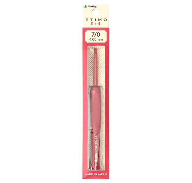 日本廣島TULIP-ETIMO Red 紅色鉤針 7/0 號 (4.00mm) 單支