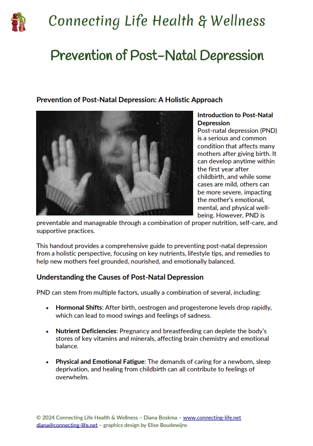Prevention of Post-Natal Depression