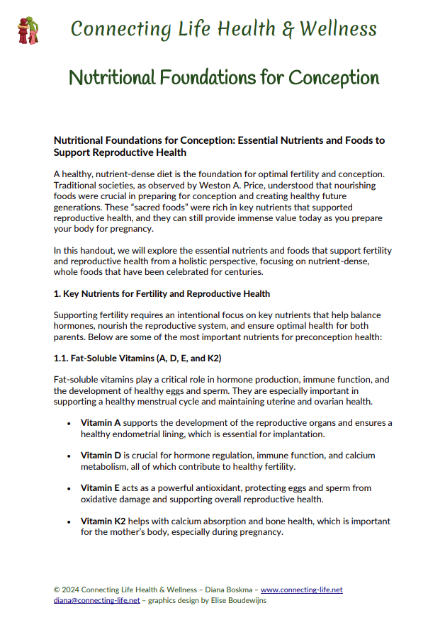 Nutritional Foundations for Conception
