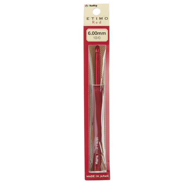 日本廣島TULIP-ETIMO Red 紅色鉤針 10/0 號 (6.00mm) 單支