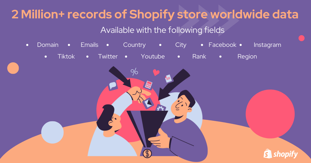 2 Million+ Shopify Stores Leads Data (World Wide)