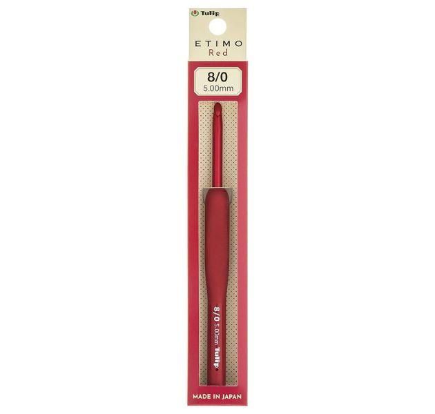日本廣島TULIP-ETIMO Red 紅色鉤針 8/0 號 (5.0mm) 單支