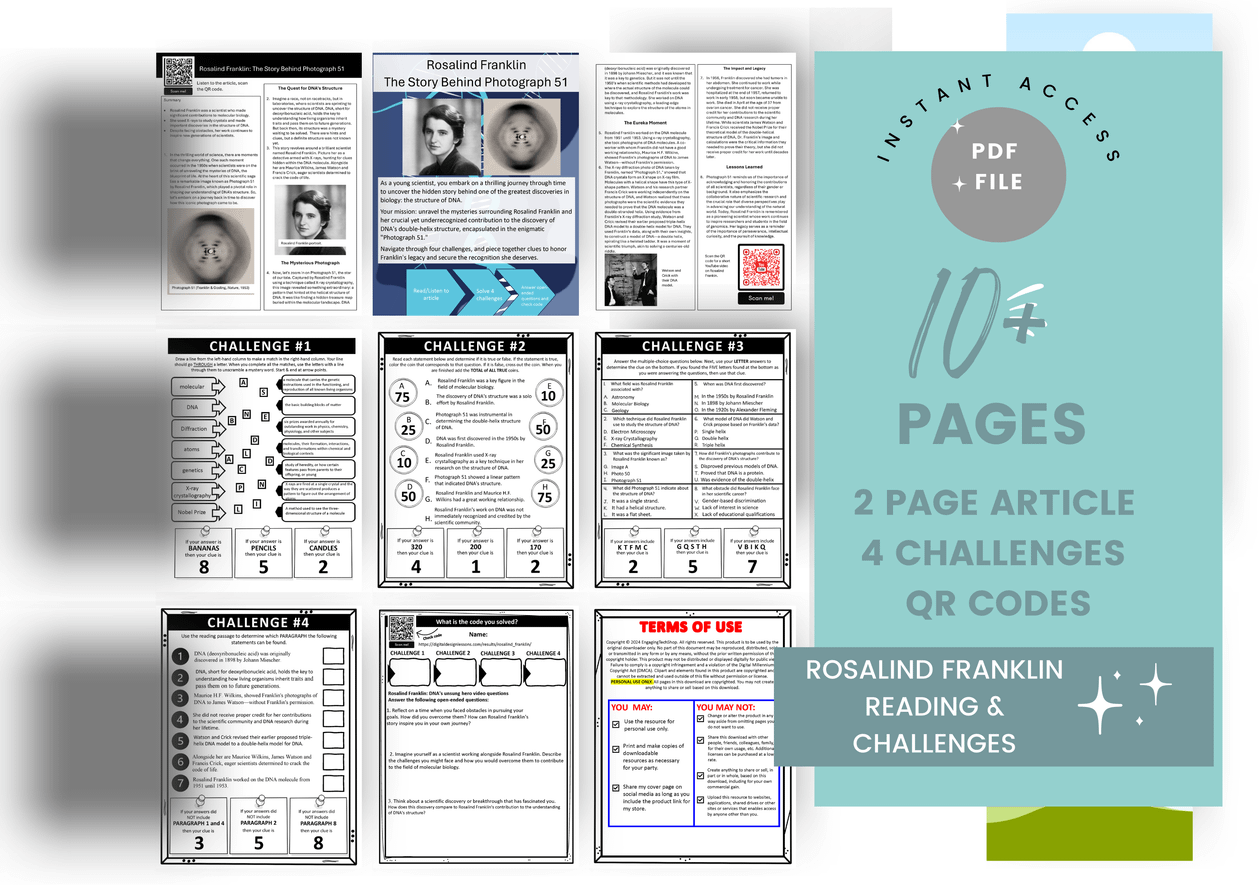 Rosalind Franklin: The Story Behind Photograph 51 and the structure of DNA/genes
