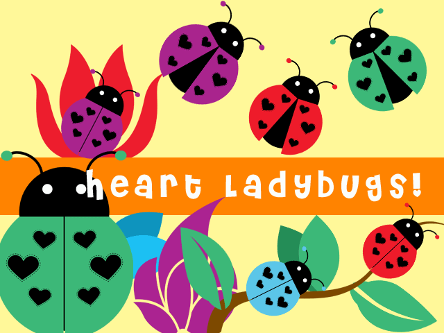 Colorful Heart Ladybugs PNG | Teacher Printables & Classroom Decor