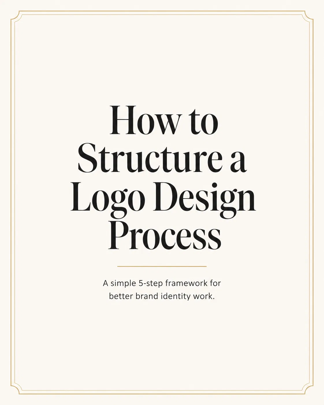 PROMPT 09 實測 Panel 1：How to Structure a Logo Design Process 封面
