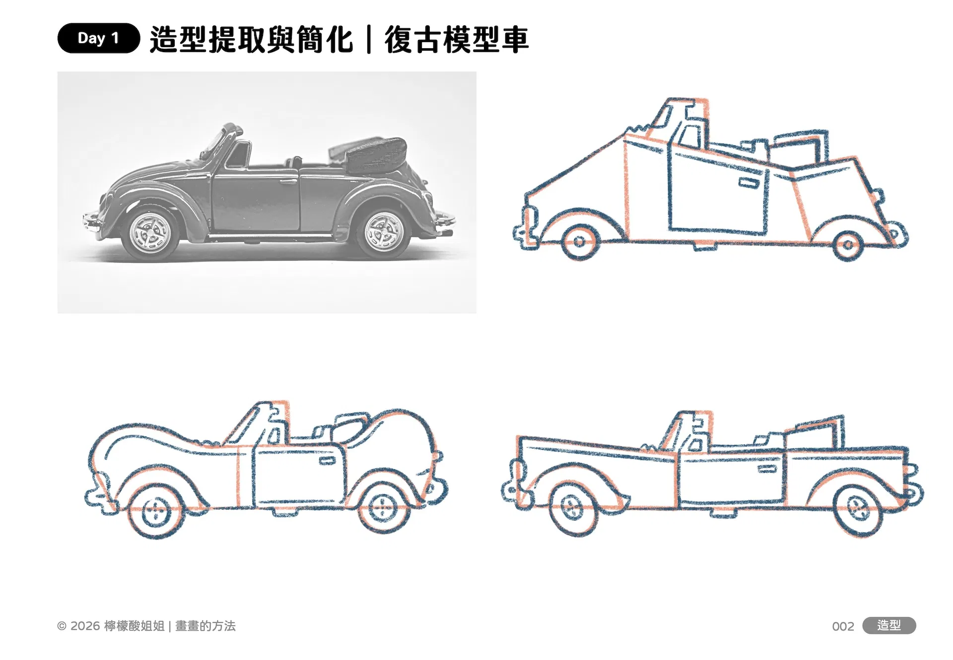 試看單元 1：造型提取與轉化｜經典古董車