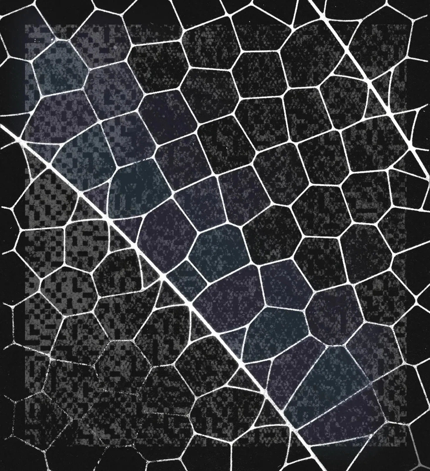 Anthropic 官網主視覺，深色幾何抽象圖案，暗示模型內部結構與互聯