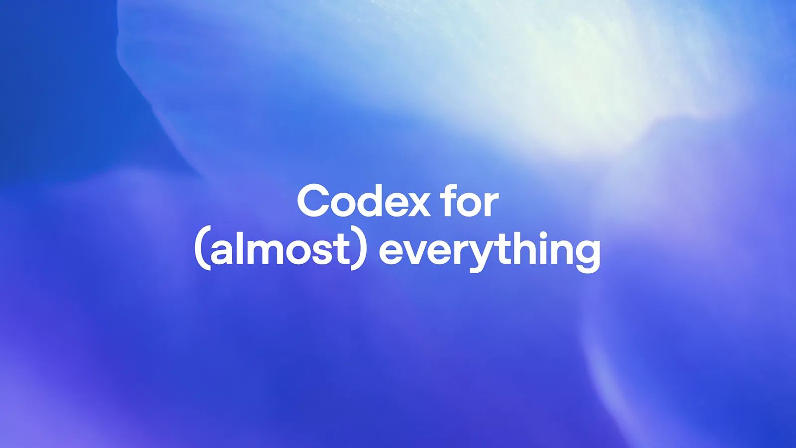 OpenAI Codex 官方主視覺，深藍色調，代表 Codex 從編碼工具擴展成通用 AI 代理人