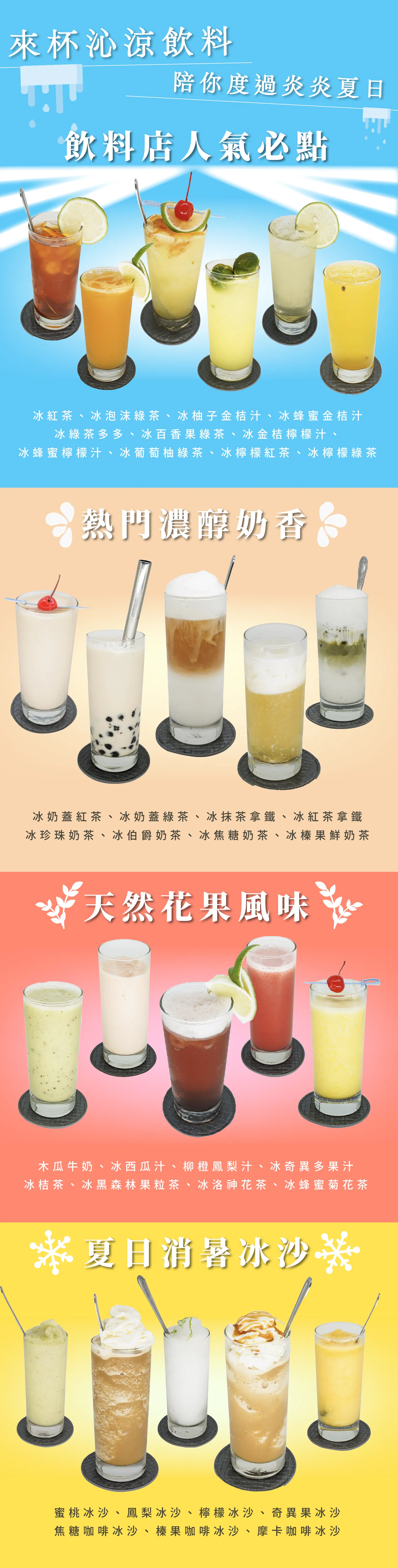 人氣飲料品項