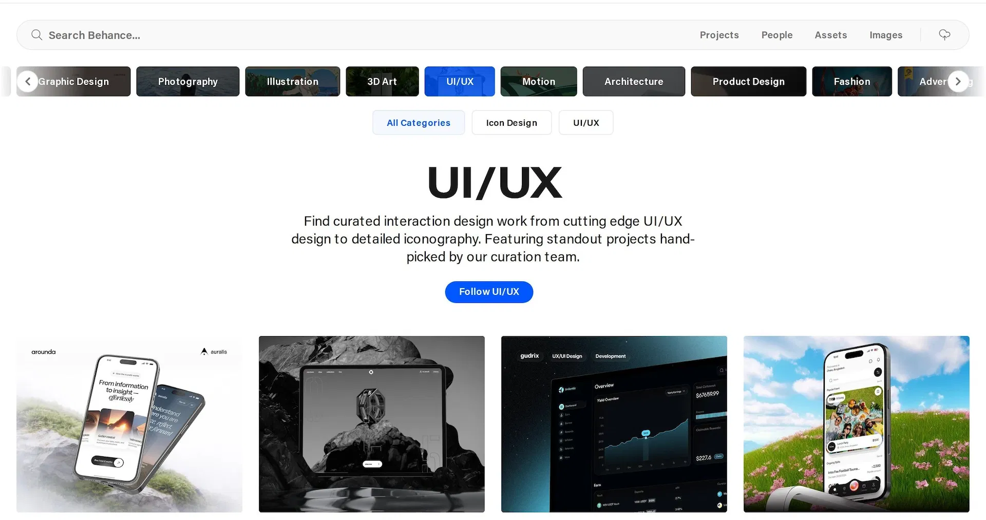 Behance 精選 UI/UX 作品