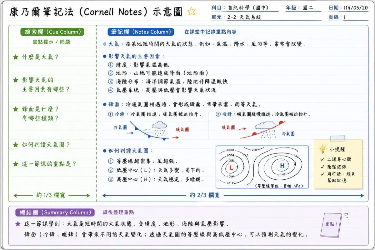康乃爾筆記法