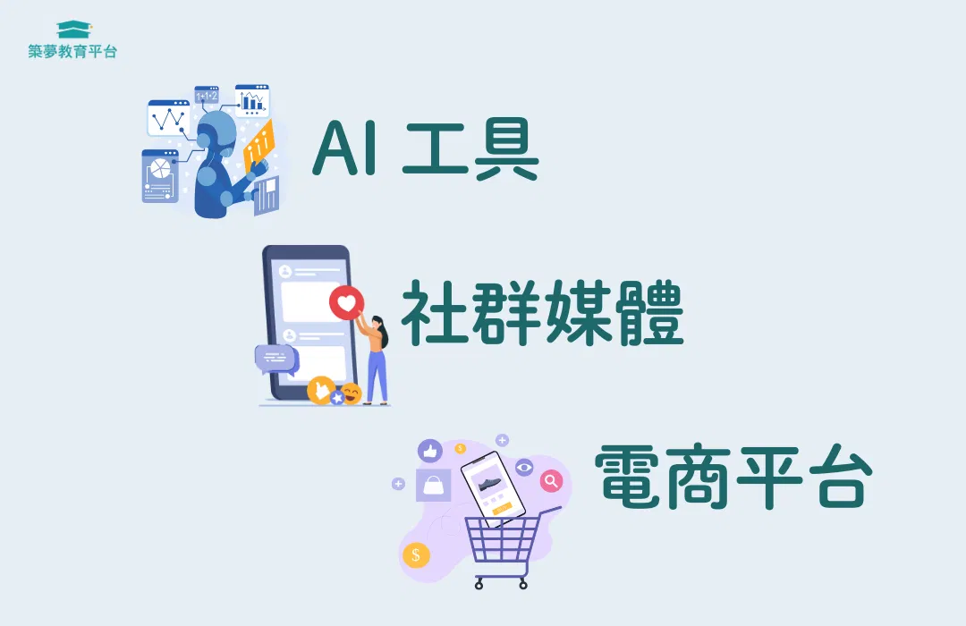 一人創業成為趨勢：AI 工具 社群媒體 電商平台