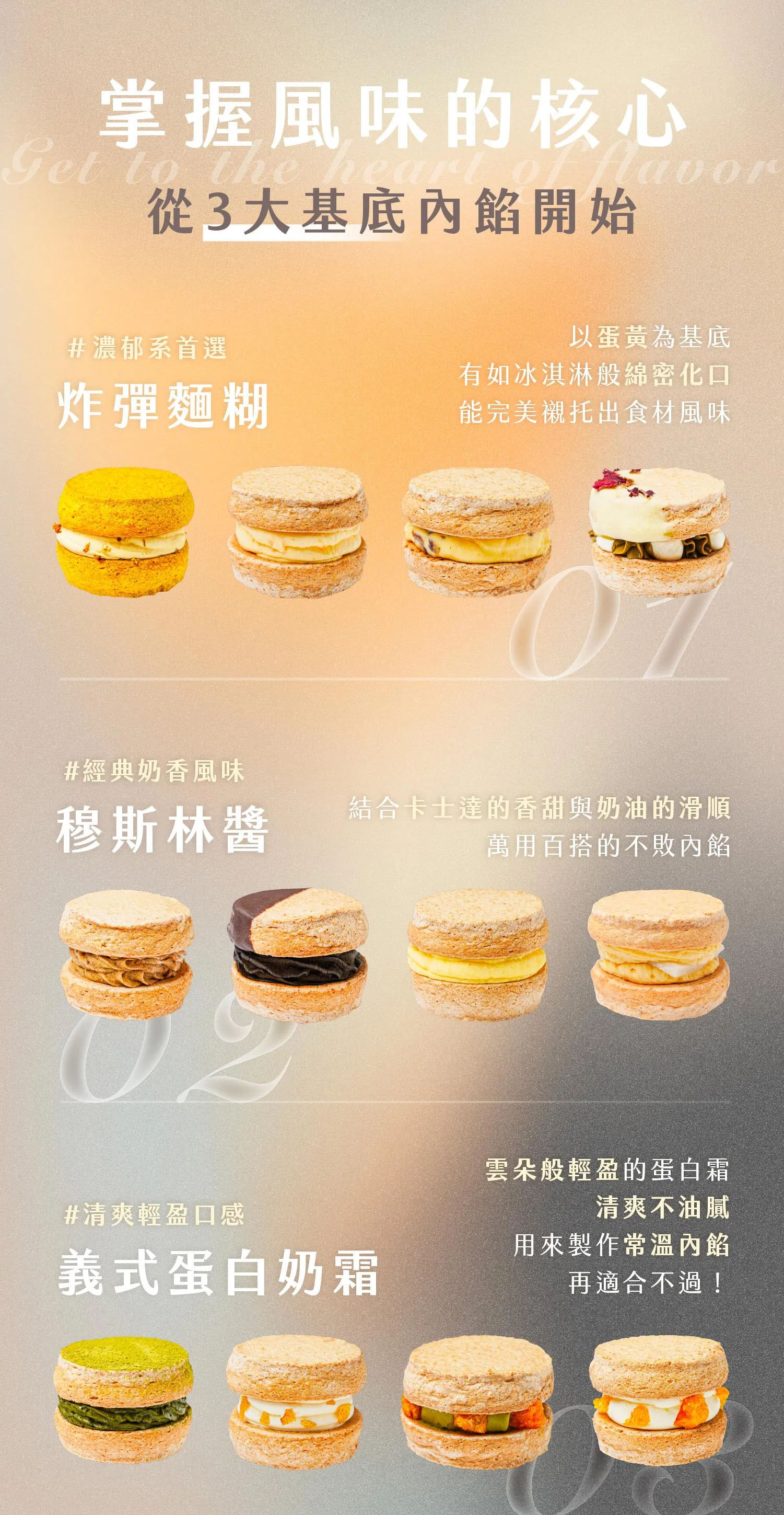教你三大基底的內餡製作