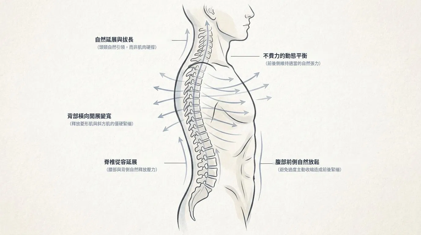 前後張力平衡示意圖