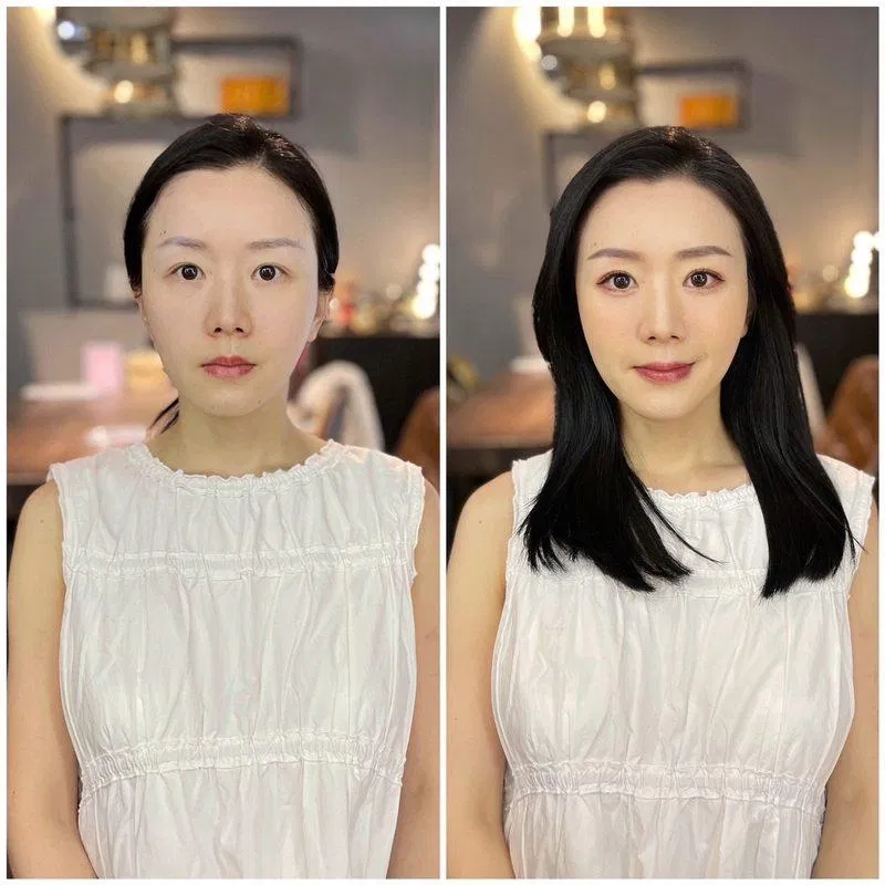 學員妝容調整前後對照,第五組