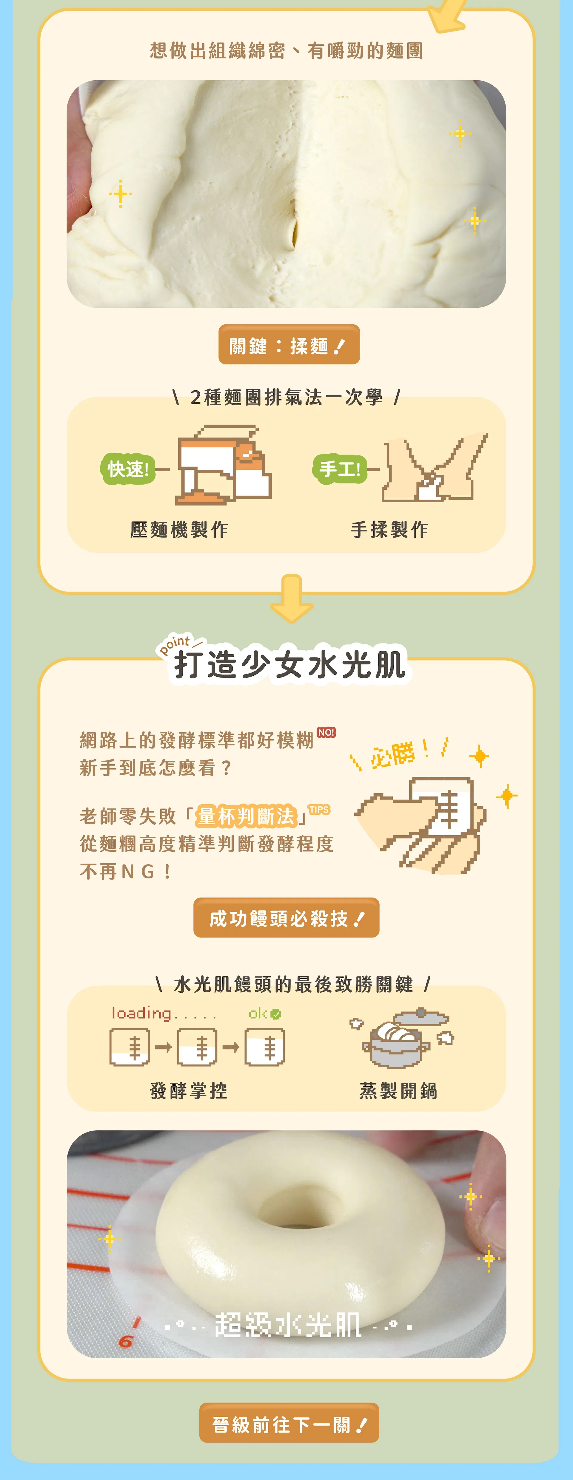 打造水光肌麵團