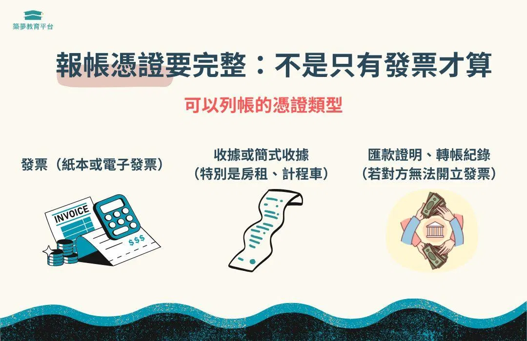 報帳憑證要完整:不是只有發票才算