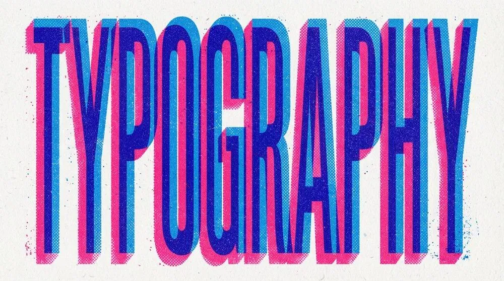 Nano Banana Pro 生成的 TYPOGRAPHY 復古印刷風設計，展示 AI 圖中文字渲染能力