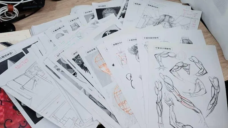 KIMU 學畫時的練習講義