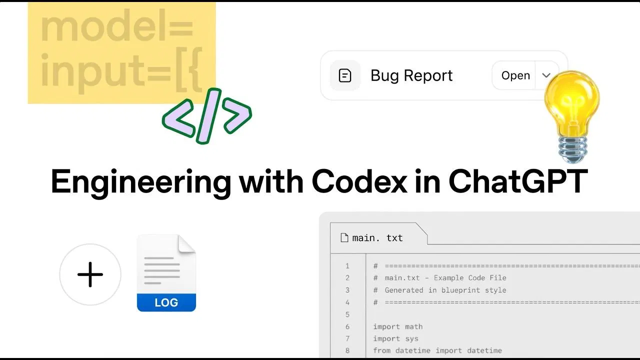 Codex 併入 ChatGPT 之後的工程情境示意，寫程式與代理人任務在同一個 App 完成