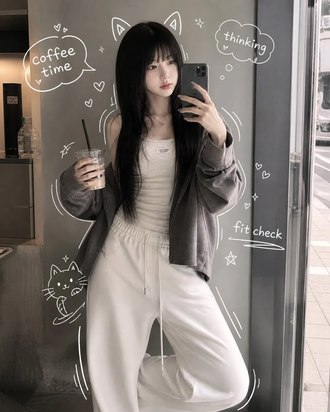 散文版塗鴉 coffee time fit check