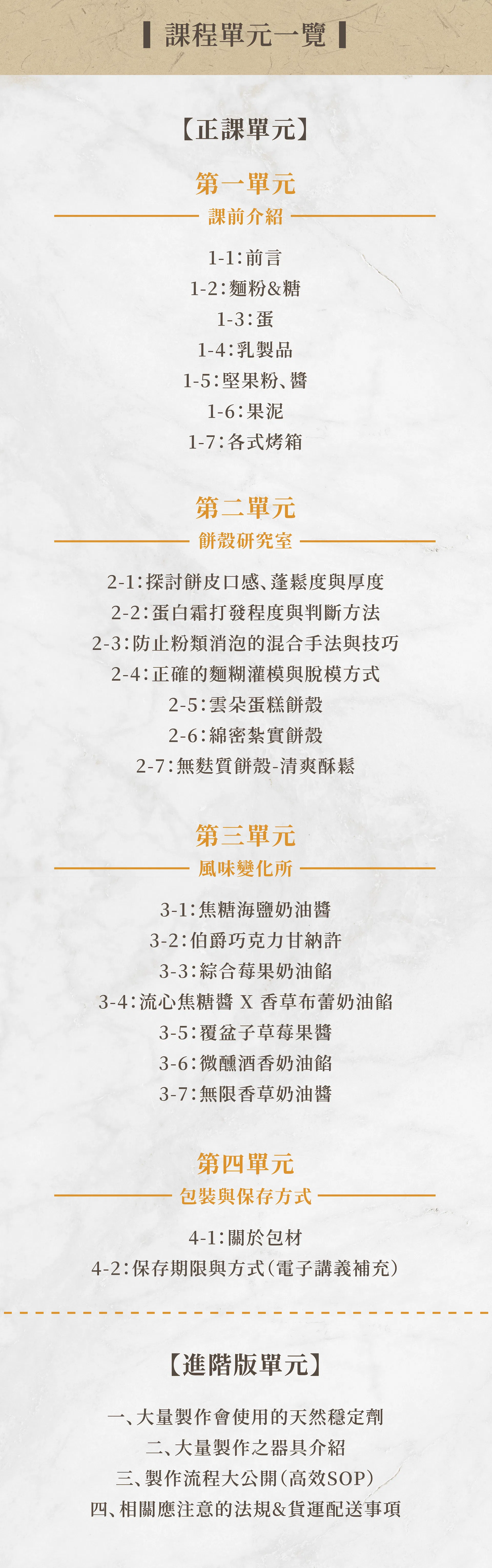 課程單元總覽