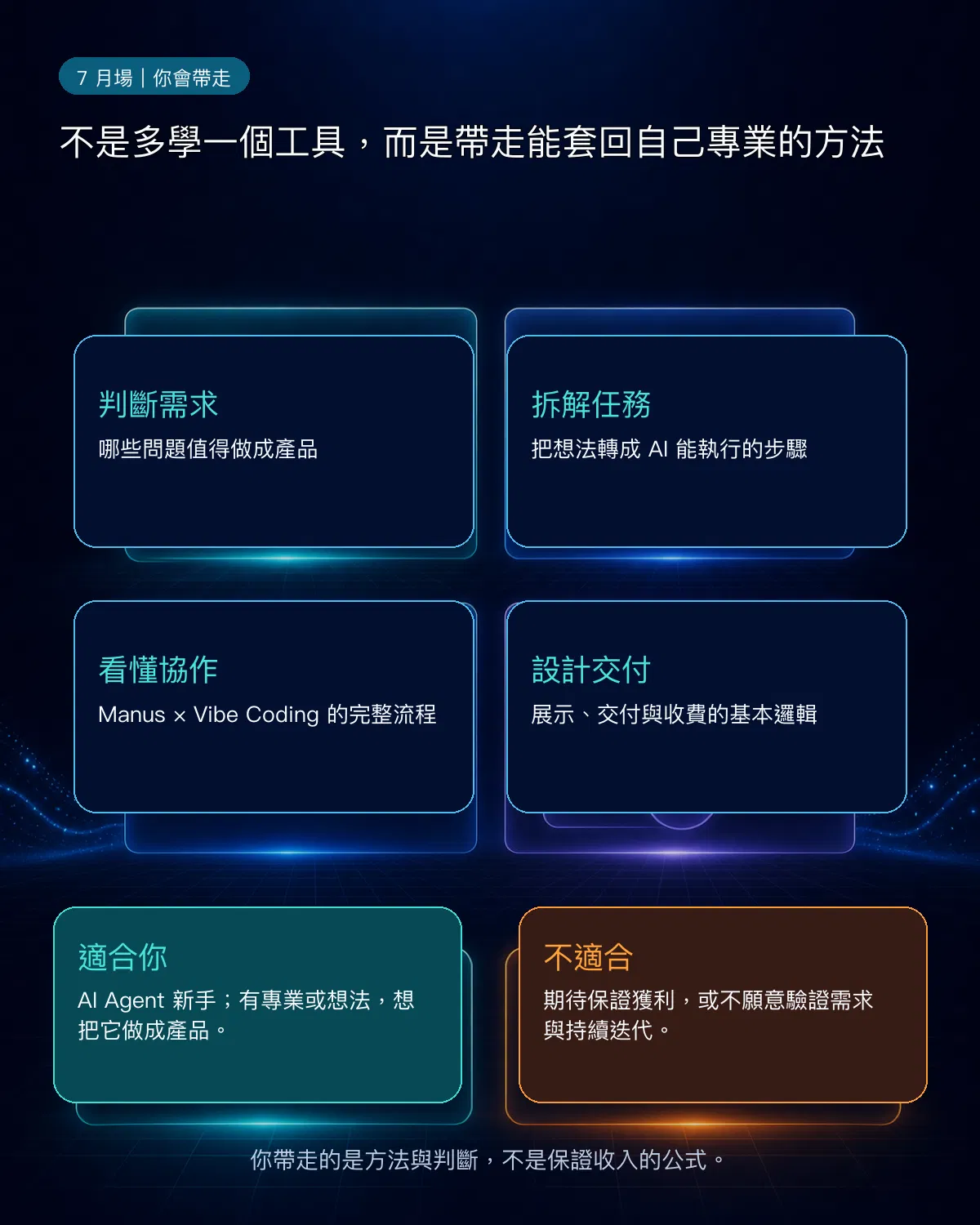 課程收穫與適合對象