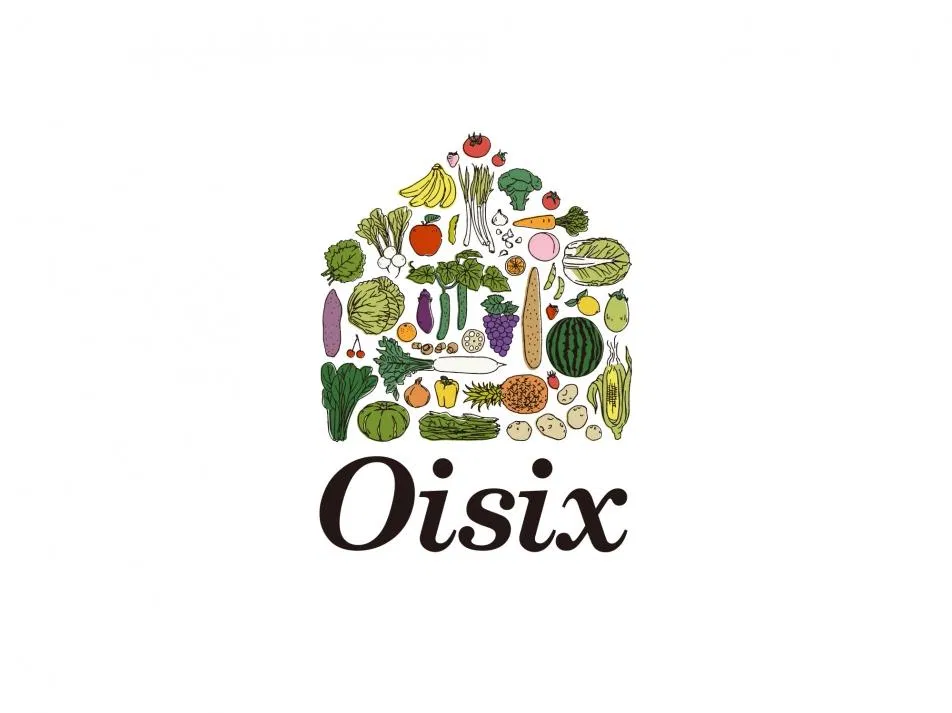 Oisix 品牌識別，水野學主導的食品電商品牌設計，蔬果手繪插畫構成房子形狀