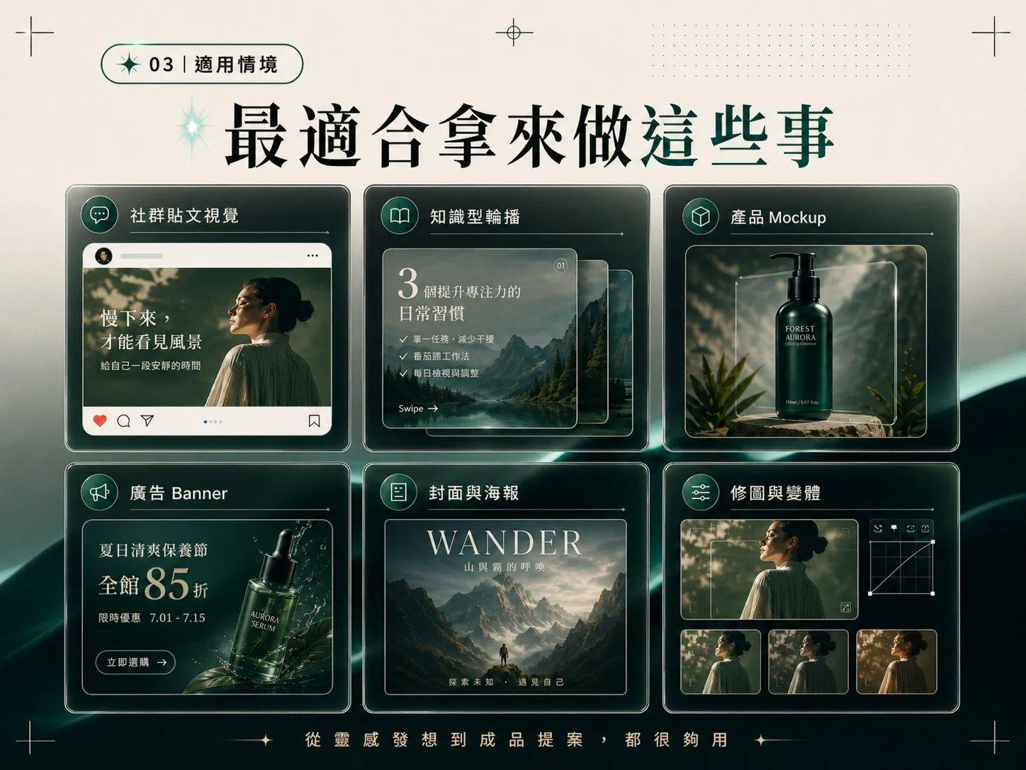 ChatGPT Images 2.0 適用情境：社群貼文、知識輪播、產品 Mockup、廣告 Banner、海報、修圖